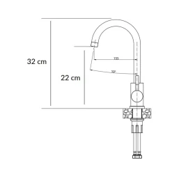 Komplet zlewozmywak QUADRON czarny PROFIT MAX 1K/Z/O 70X44 z czarną baterią