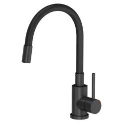 Zlewozmywaki| Komplet zlewozmywak QUADRON czarny BOLD XL 1K/Z/O 78x45 cm z baterią