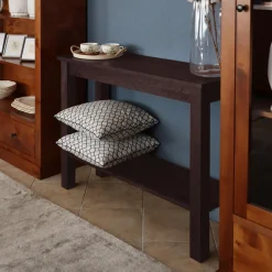 inny Konsola z litego drewna PAOLA brzoza mahoń