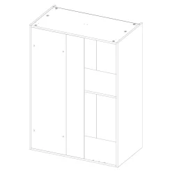 Qubik Korpus słupek narożny 100x137,8 grafit