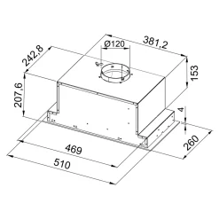 Korpusy|Qubik Korpus 60x98,5 biały z czarnym okapem OKPZH18EF