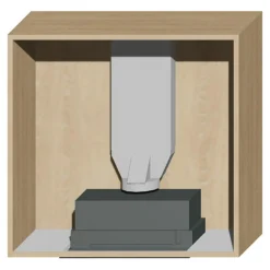 Qubik Korpus 80x77 dębowy z okapem ERA C IX/A/52