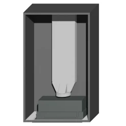 Qubik Korpus 60x98,5 grafitowy z okapem ERA C IX/A/52