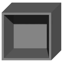 Korpusy|Qubik Korpus wiszący klapowy 40x38,5 grafit