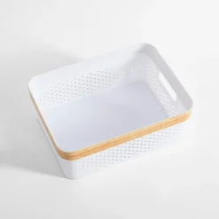 Pudełka I Pojemniki Do Przechowywania|Koszyki Dekoracyjne|inny Kosz do przechowywania biały 36x27x13,5 cm