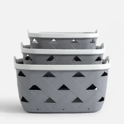 Pudełka I Pojemniki Do Przechowywania|Koszyki Dekoracyjne|inny Kosz do przechowywania szary 30x23,2x16,8 cm