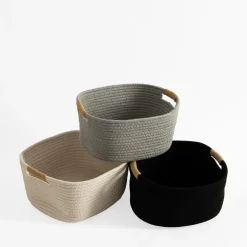 Kosz do przechowywania szary 32x28x15 cm