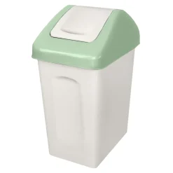 Kosze Na Śmieci| Kosz do segregacji odpadów z pokrywą zieloną 10 l