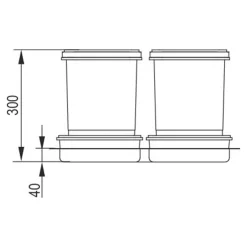 Kosze Do Segregacji Śmieci| Kosz do sortowania odpadów INSIDE 2x15l