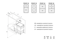 Kosze Do Segregacji Śmieci| Kosz do sortowania odpadów INSIDE 2x20l
