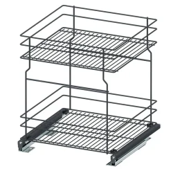 Kosz dolny cargo mini do kuchni metal grafit 50/2 (10/MPZ) INSIDE