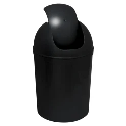 Kosz na śmieci z obrotową klapą czarny 5 l