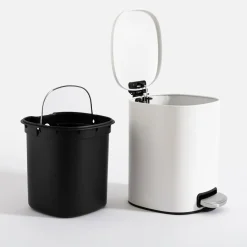 Kosze Na Śmieci|inny Kosz na śmieci z pedałem biały mat 5 l