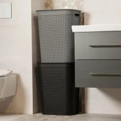 Kosze Na Pranie|Kosze Na Pranie|ROTHO Kosz na pranie antracytowy BRISEN 50 l