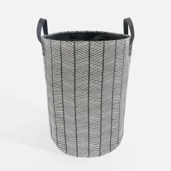 Kosze Na Pranie|Kosze Na Pranie| Kosz na pranie czarny 35x48 cm