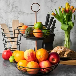 Koszyk na owoce 2-poziomowy STARKE HARPER 28,5x42 cm