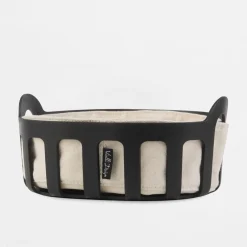 Zastawa Śniadaniowa|Vialli Design Koszyk na pieczywo czarny LIVIO