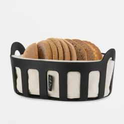 Zastawa Śniadaniowa|Vialli Design Koszyk na pieczywo czarny LIVIO