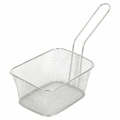Miski, Patery I Półmiski| Koszyk ze stali nierdzewnej z rączką do serwowania frytek duży