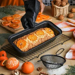 Kratka do studzenia ciasta czarna 36x20 cm