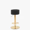Hokery| Krzesło barowe czarno-złote GALIA