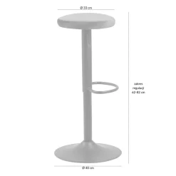 Hokery| Krzesło barowe GRANGE ciemnoszare