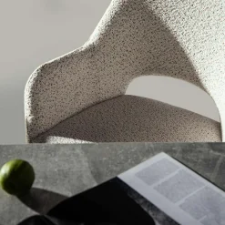 Hokery|inny Krzesło barowe tapicerowane białe FILIE