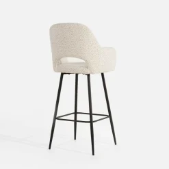 Hokery|inny Krzesło barowe tapicerowane białe FILIE