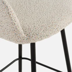 Hokery|inny Krzesło barowe tapicerowane białe FILIE