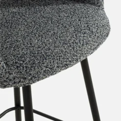 Hokery|inny Krzesło barowe tapicerowane szare FILIE