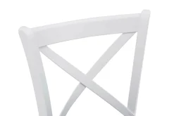 Krzesła|Fameg Krzesło białe drewniane czarne siedzisko FRESCO