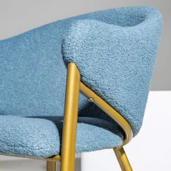 Krzesło boucle niebieska AVRINO