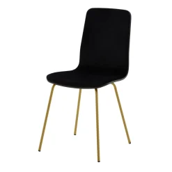 Krzesła|Fameg Krzesło czarne na złotych nogach VINGE