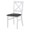 Fameg Krzesło do jadalni krzyżowe białe ZAYDEN