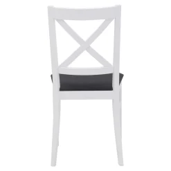 Fameg Krzesło do jadalni krzyżowe białe ZAYDEN