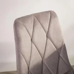 Krzesła| Krzesło do jadalni welurowe ABIA szare