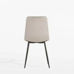 Krzesła| Krzesło do jadalni welurowe ABIA szare