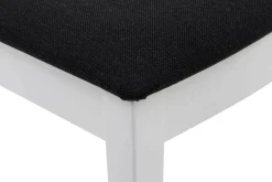 Krzesła|Fameg Krzesło drewniane białe, z czarnym siedziskiem FRESCO