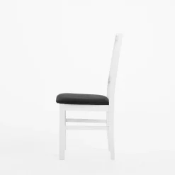 inny Krzesło drewniane biało-czarne RUBON