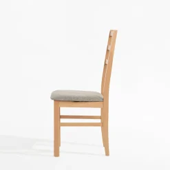 Krzesła|inny Krzesło drewniane szarobeżowe DIGAN