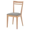Krzesła|Fameg Krzesło drewniane z szarym siedziskiem ERIN