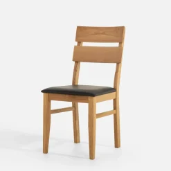 Krzesła|Fameg Krzesło drewniane ze skórą naturalną LEVKE