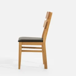 Krzesła|Fameg Krzesło drewniane ze skórą naturalną LEVKE