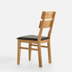 Krzesła|Fameg Krzesło drewniane ze skórą naturalną LEVKE