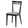 Krzesła|Fameg Krzesło drewniane ze srebrnym siedziskiem ERIN