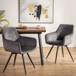 Krzesło obrotowe szare ATEMO