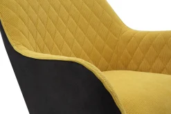 Krzesło obrotowe żółte LUMARS