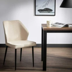 Krzesła|inny Krzesło tapicerowane beżowe EKLIPSE