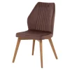Krzesło tapicerowane brązowe SIENNE