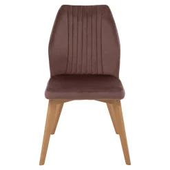 Krzesło tapicerowane brązowe SIENNE